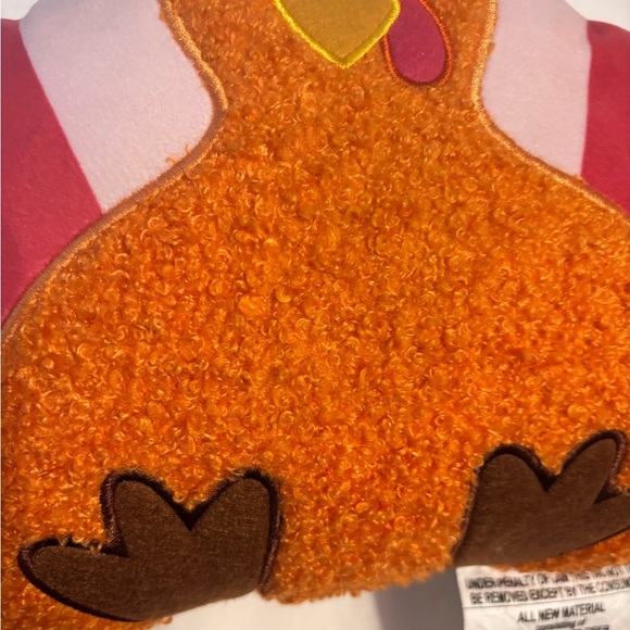 Two Turkey Pillows - Red, Orange, Green - Picture 5 of 5